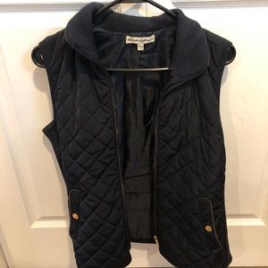 Quilted Vest with Gold Accents